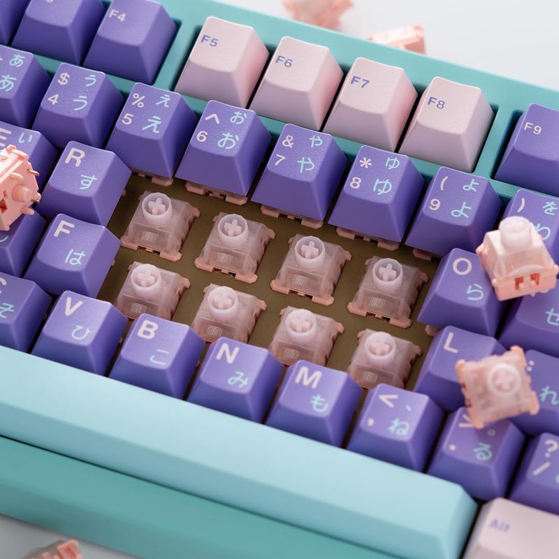 MELETRIX WS BigLucky Keyboard Switches, Mechanical Clicky Switches 5 Pins Pre Lubed Key Switch for MX Mechanical Keyboard 35Pcs (Pink) - Image 3